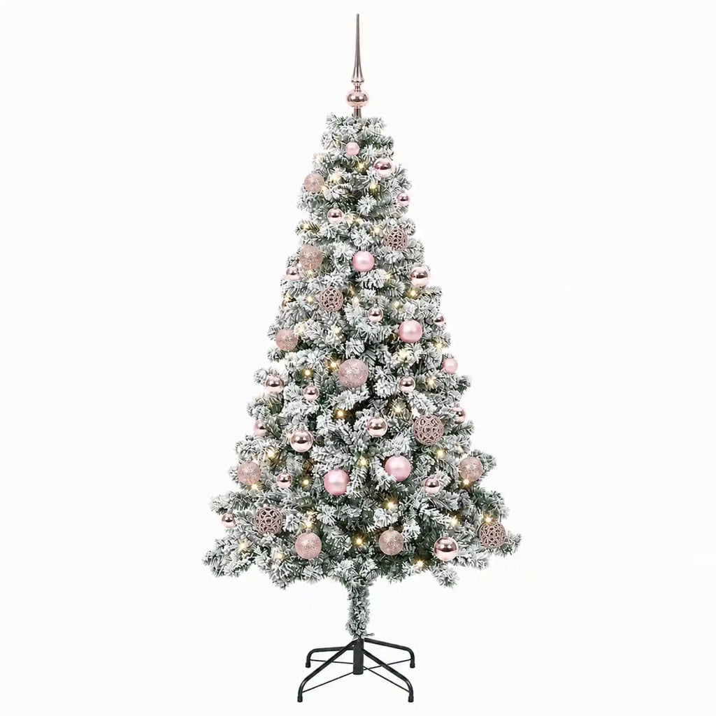 Albero di Natale Artificiale con Palline 120 cm 150 LED 3460815