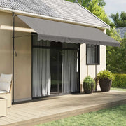 Tenda da Sole Retrattile Antracite 400x150 cm Tessuto e Acciaio 368742