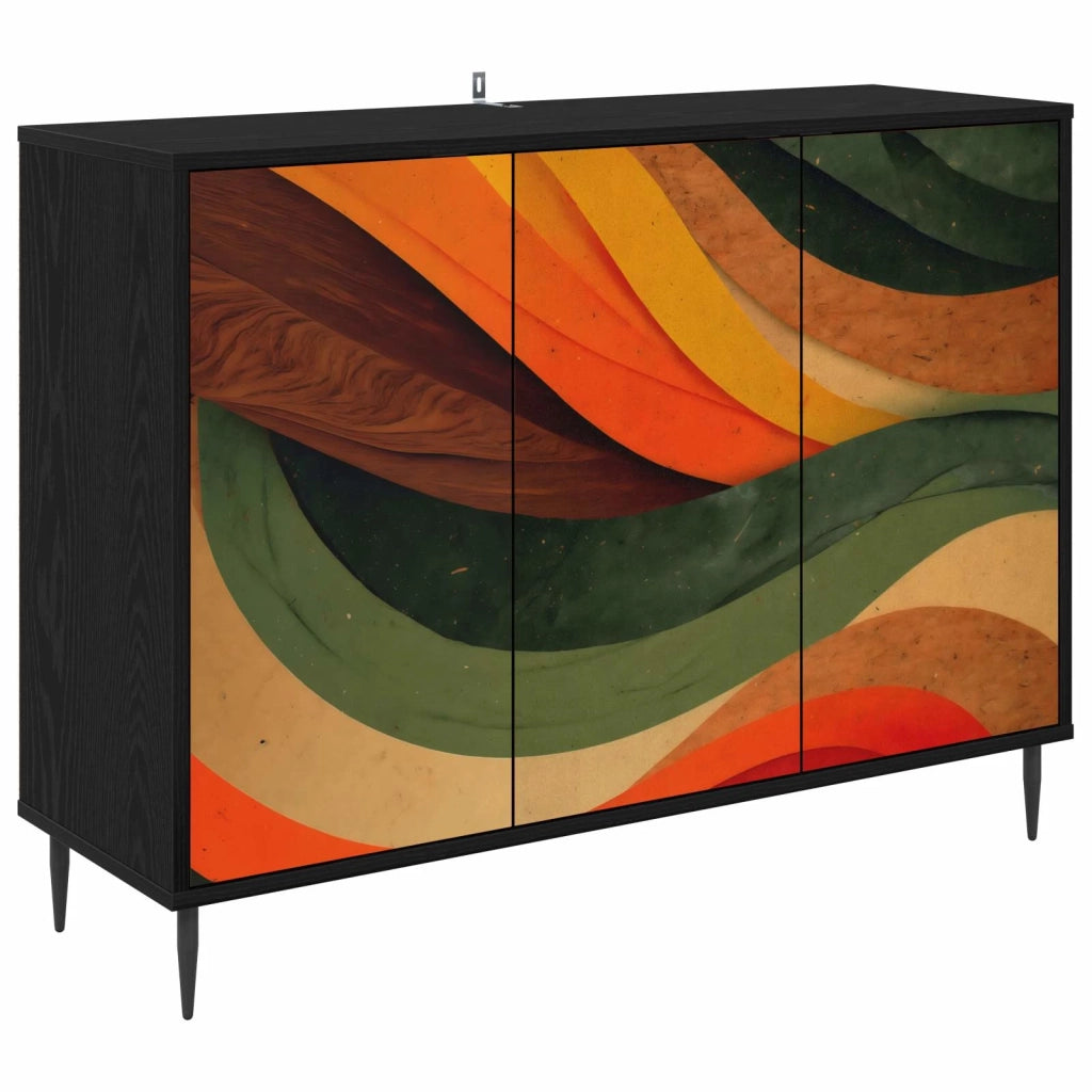 Credenza BONN Rovere Nero 102 x 33 x 76 cm Legno ingegnerizzato 8006981