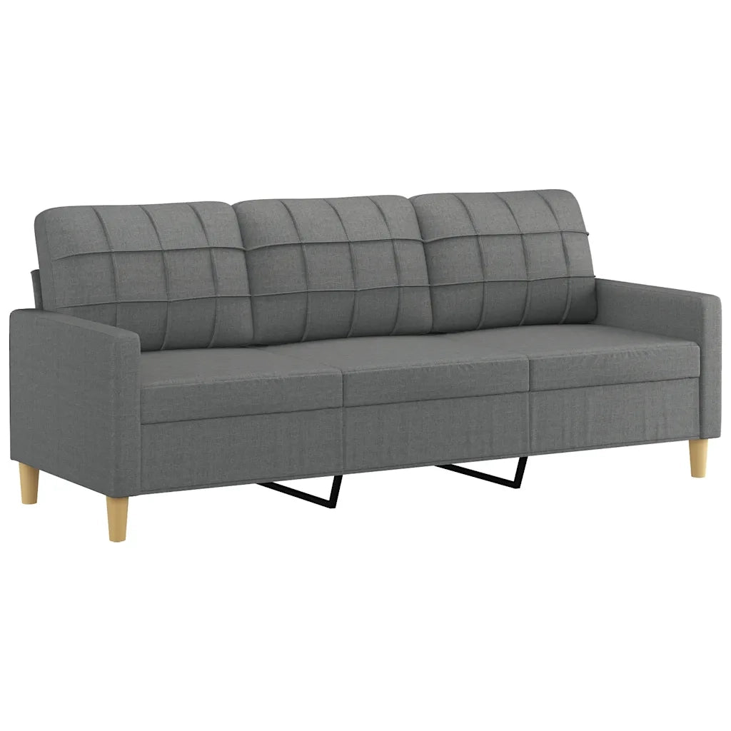 Divano a 3 Posti Grigio Chiaro 180 cm in Tessuto 359100