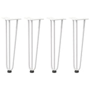 Set di 4 gambe a forcina per tavolino da 42 cm design moderno con piedini regolabili in acciaio bianco 02_0056740