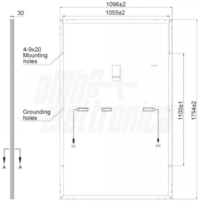 Pannello fotovoltaico Monocristallino - 405W - 41,6V