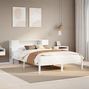 Letto Libreria senza Materasso Bianco 135x190 cm Legno di Pino 3321535