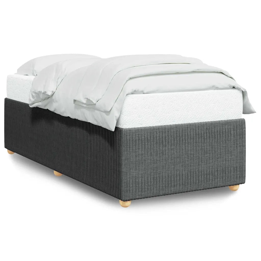 Letto singolo | Letto per adulti | Giroletto senza Materasso Grigio Scuro 100x200 cm Tessuto