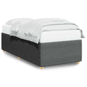 Letto singolo | Letto per adulti | Giroletto senza Materasso Grigio Scuro 100x200 cm Tessuto