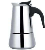 Macchina per caffè in acciaio inossidabile - Caffettiera ad induzione - Caffettiera Mokka - Adatta a tutti i fornelli - Capacità 450 ml - Facile da utilizzare