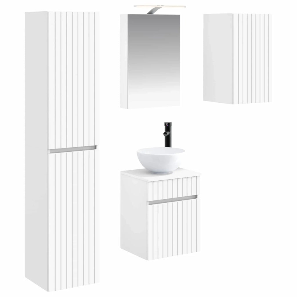 Set di Armadi da Bagno 5 pcs Bianco 40 x 10,5 x 60,5 cm 3407335