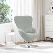 Divano Sedia-Poltrona uovo Grigio chiaro Velluto