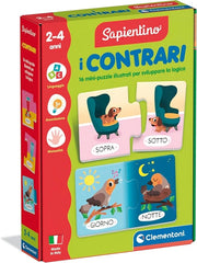 Sapientino - I Contrari, Gioco Educativo con Tessere Incastro per Bambini , Puzzle per Sviluppare Il Linguaggio e la Log