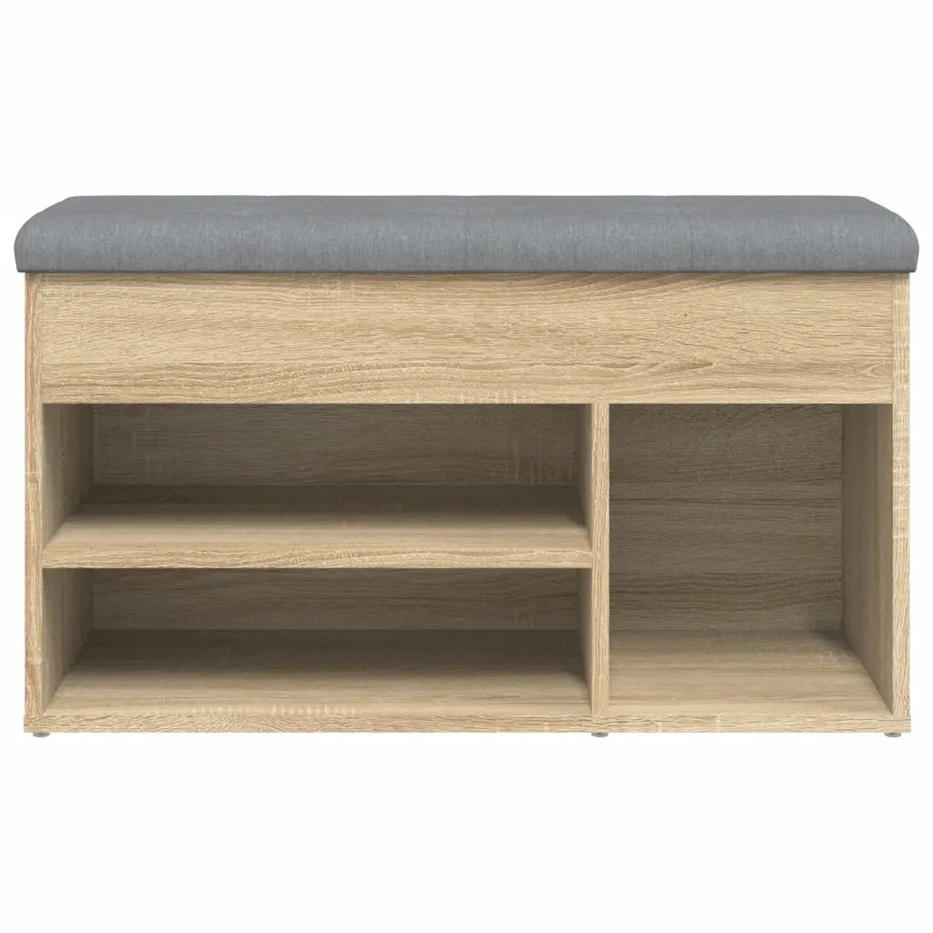 Panca Porta Scarpe-Sgabello-Panca Scarpiera Rovere Sonoma 82x32x45,5cm Legno Multistrato