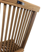 Set 2 Sedie Pieghevoli per Giardino e Terrazza Pinta in Legno Teak