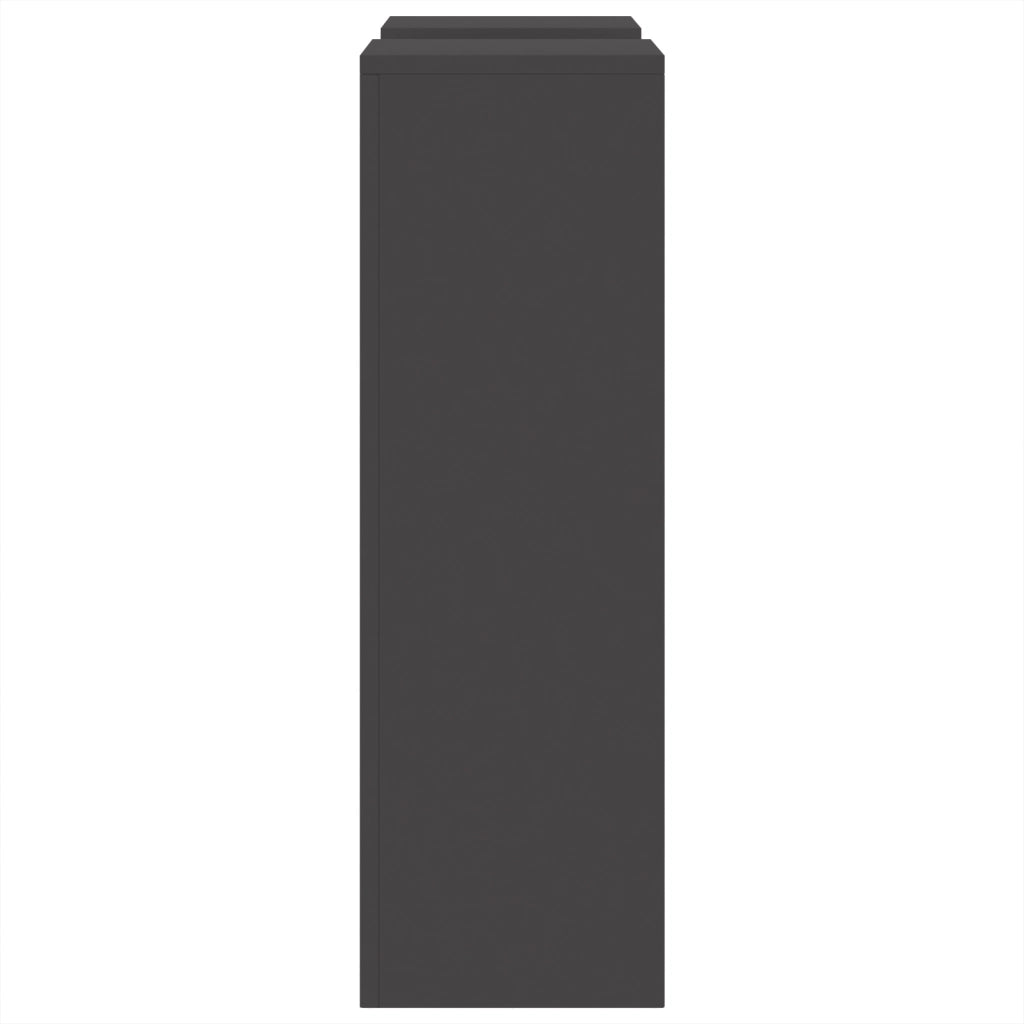 Supporti per Piante da Esterno Pillar 2 pz Nero 24x24x75 cm Acciaio
