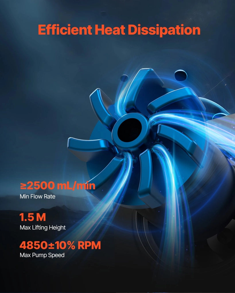 Dissipatore a Liquido CPU con Display LCD e Luce ARGB 2 Ventole PWM 120mm per Intel AMD Alluminio e ABS Nero YC-01-SS-001