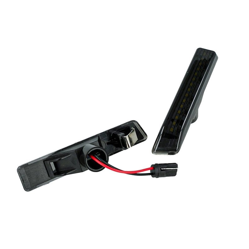 Kit Freccia Laterale a Led Side Marker Lente Nero Fume Luce Bianco Per BMW E36 M3 X5 E53 OEM 344-1405