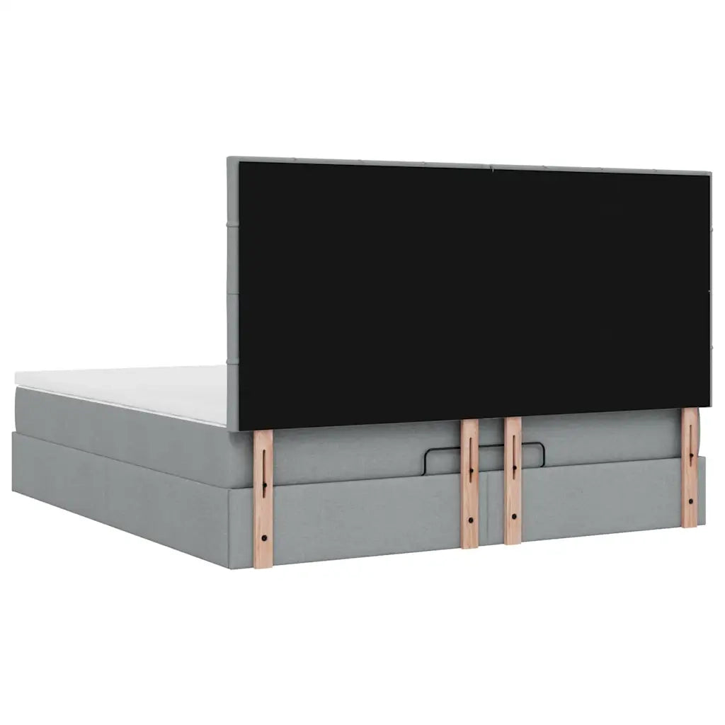 Struttura Letto Pouf con Materasso 180x200 cm in Tessuto 3314024