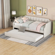 Letto giorno imbottito in cotone lino 90x200 cm