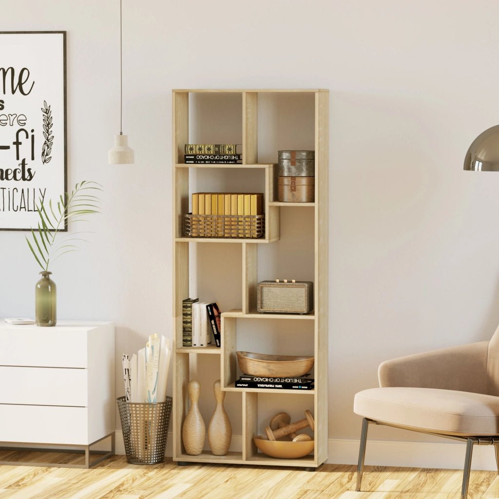 Libreria scaffale Zig zag ¨C zephmum ¨C legno multistrato 70x24x178 cm