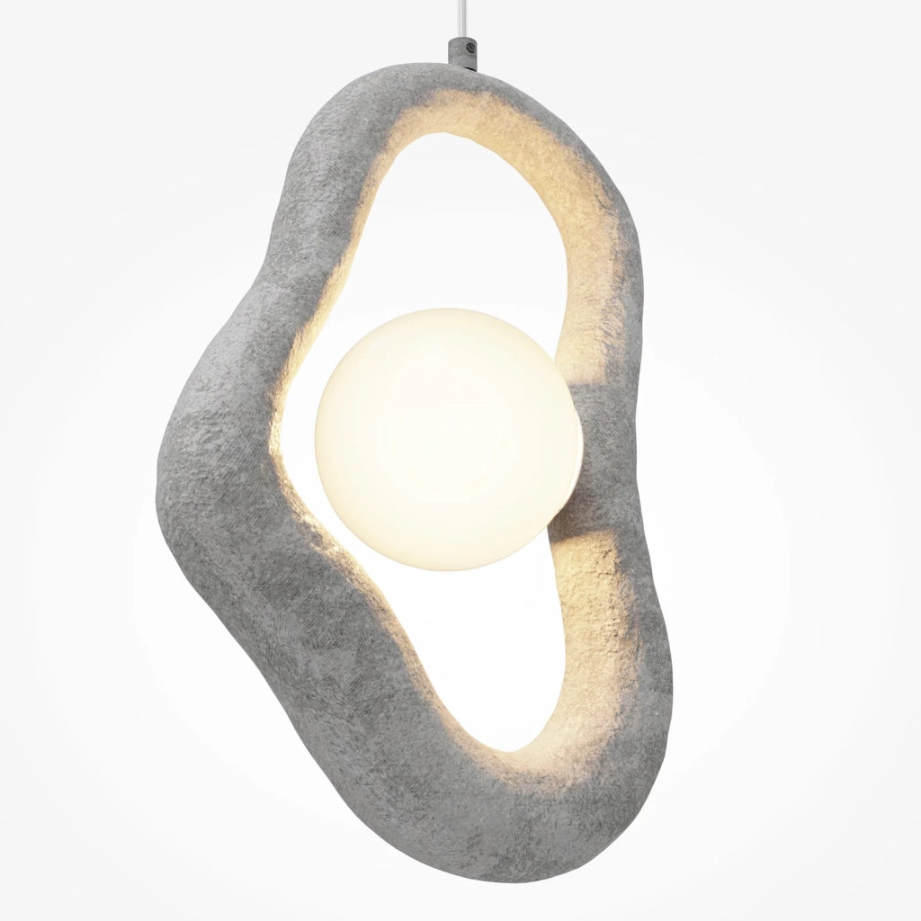 Maytoni Sospensione Contemporanea Opus 1 luce G9 grigio poliresina diffusore vetro