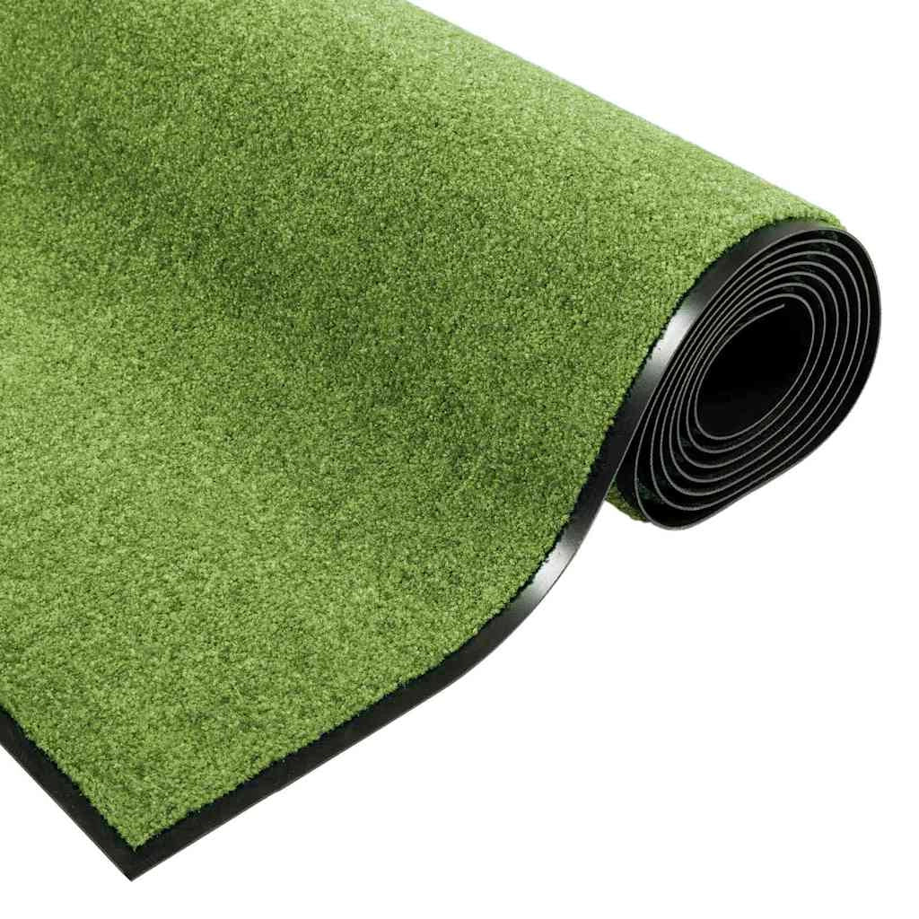Zerbino d'ingresso moderno rettangolare 120 x 300 cm facile da pulire antiscivolo poliammide verde 02_0057932