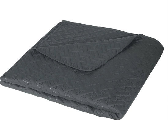 Bolster di alta qualità in poliestere - coperta per letto/lenzuolo per letto/lenzuolo per salotto - grigio scuro - 240x260cm
