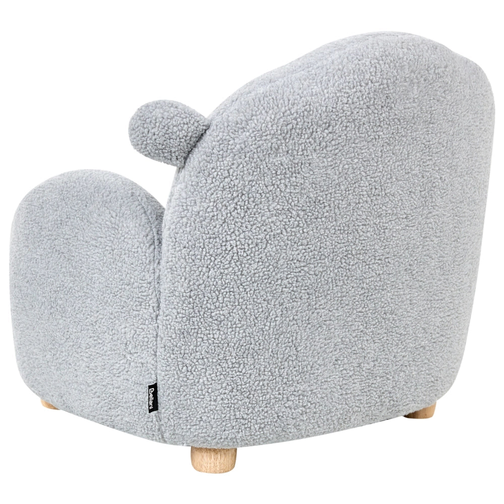 Poltrona per bambini Tessuto Grigio motivo pecora Tappezzeria Sedia bassa per bambini FormaPoltrona per bambini Tessuto Bianco sporco motivo pecora Tappezzeria Boucle Sedia bassa per bambini Forma