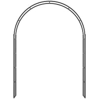 Archetto da Giardino per Piante Rampicanti e Decorazioni, Metallo Nero, 157x40x223cm