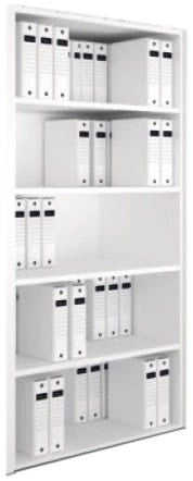 Armadio a giorno in melaminico con 4 ripiani da ufficio cm. 90x31,7x194,4h