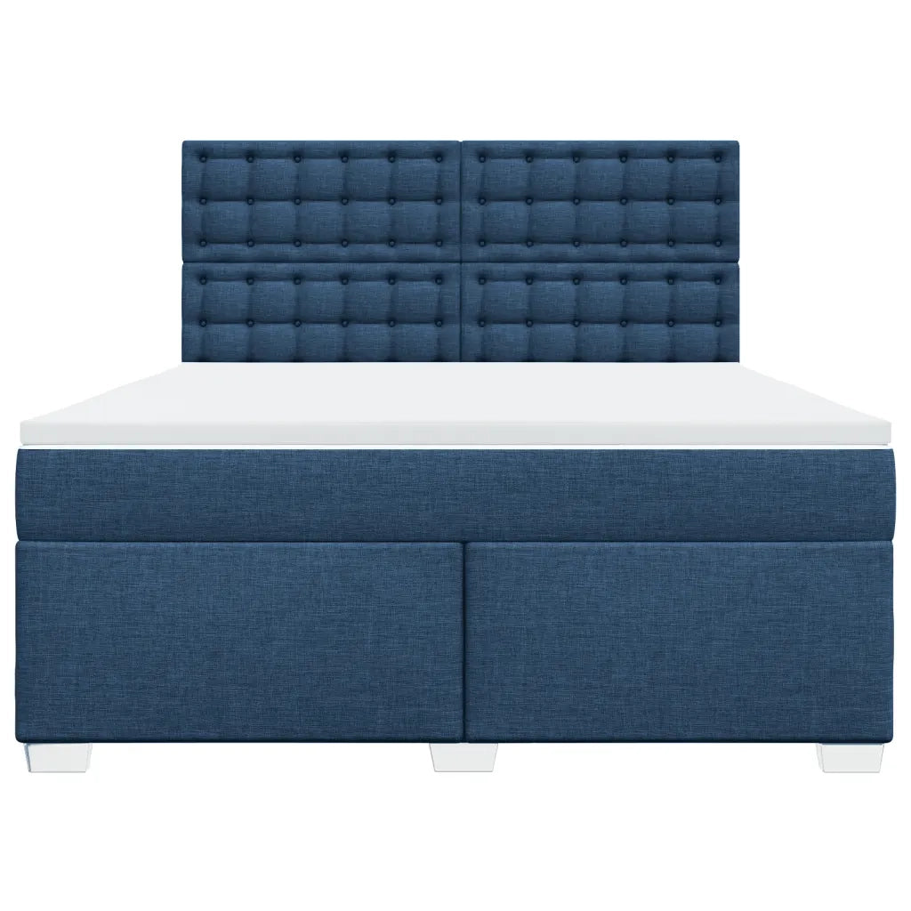 Giroletto a Molle con Materasso Blu 180x200 cm in Tessuto