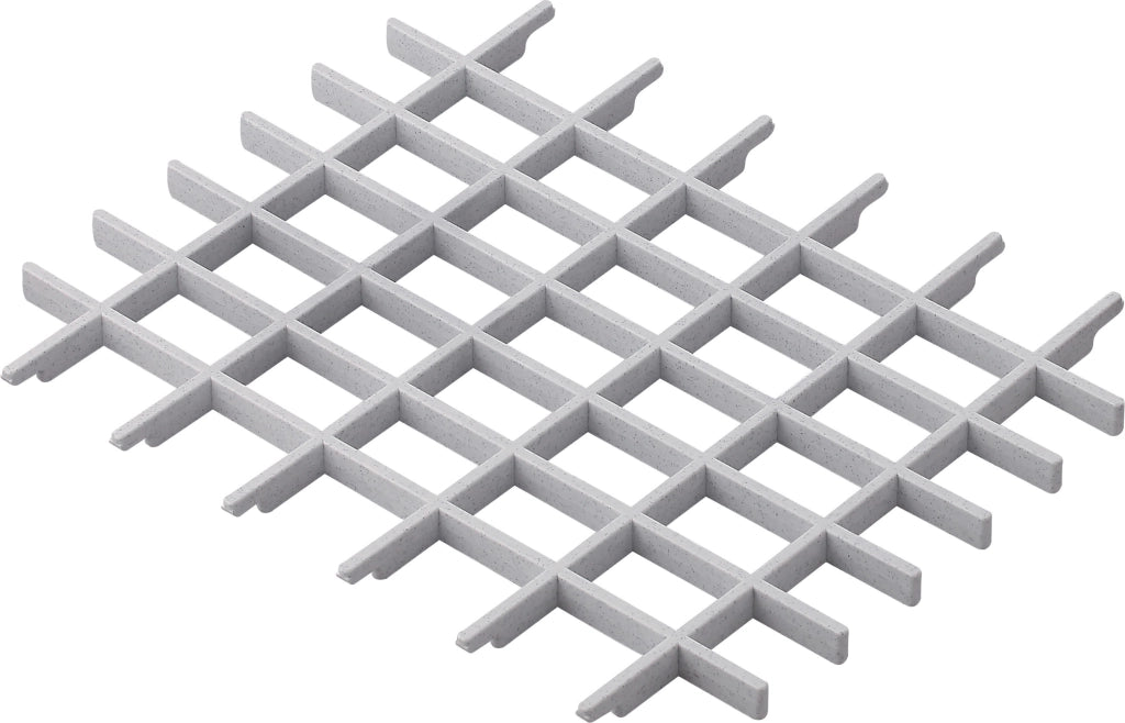 PILOZZO MAXI da muro in PP - Dim: 55 X 37 cm - Completo di GRIGLIA - CR - Colore: MARMO BIANCO