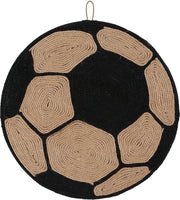 Matte per gatto a forma rotonda con panno di sisal anti-slit non-slip - protezione per le unghie e superfici da graffiatura con disegno di stadio da calcio - protezione per le zampe da graffiatura naturali