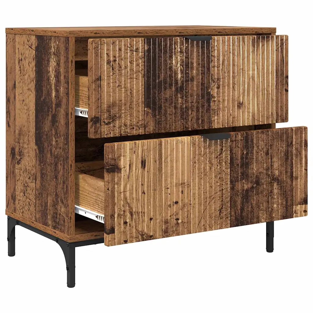 Comodino | Armadio da Notte | Mobiletto da notte Legno vecchio 63.5 x 36 x 61 cm Legno multistrato