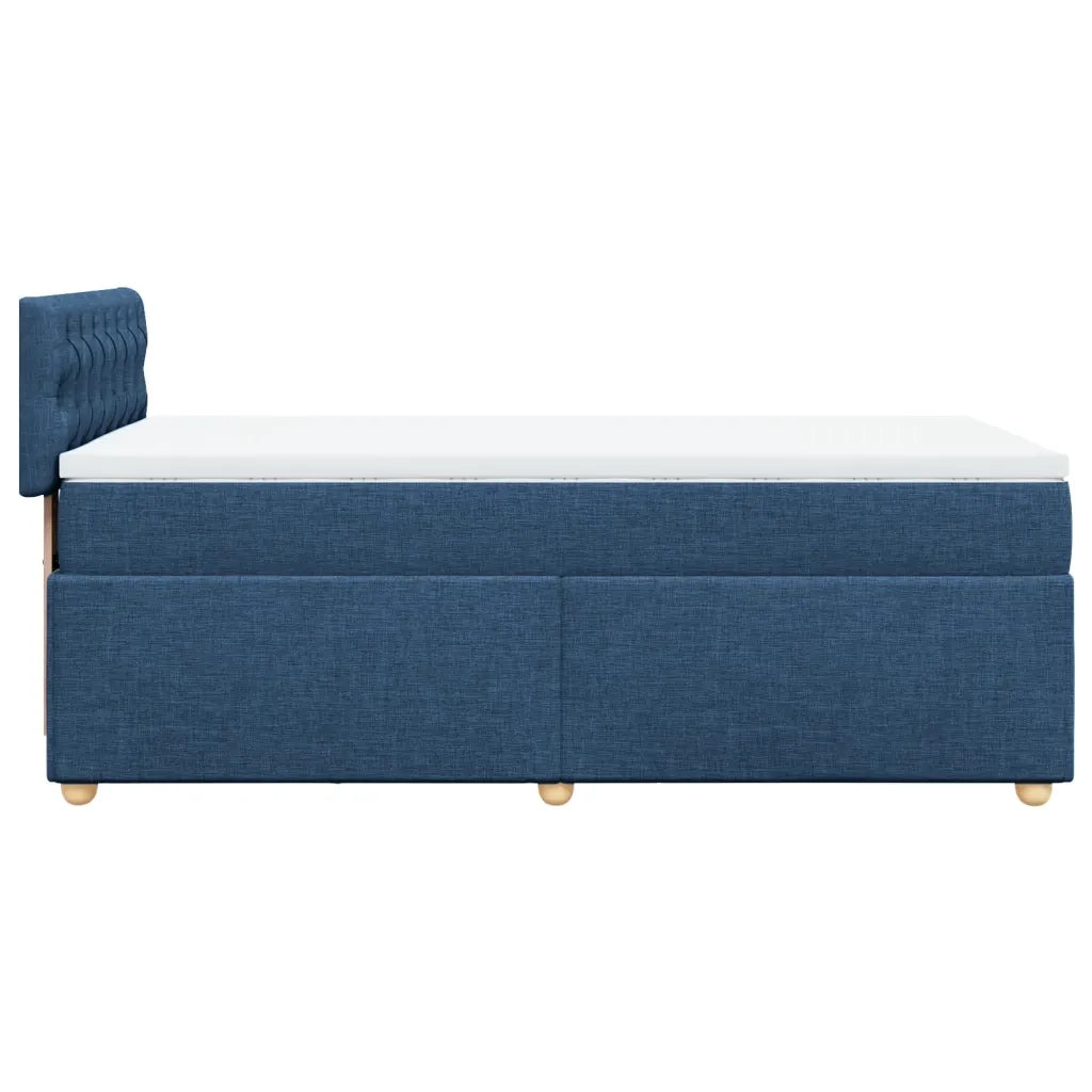 Giroletto a Molle con Materasso Blu 90x190 cm in Tessuto