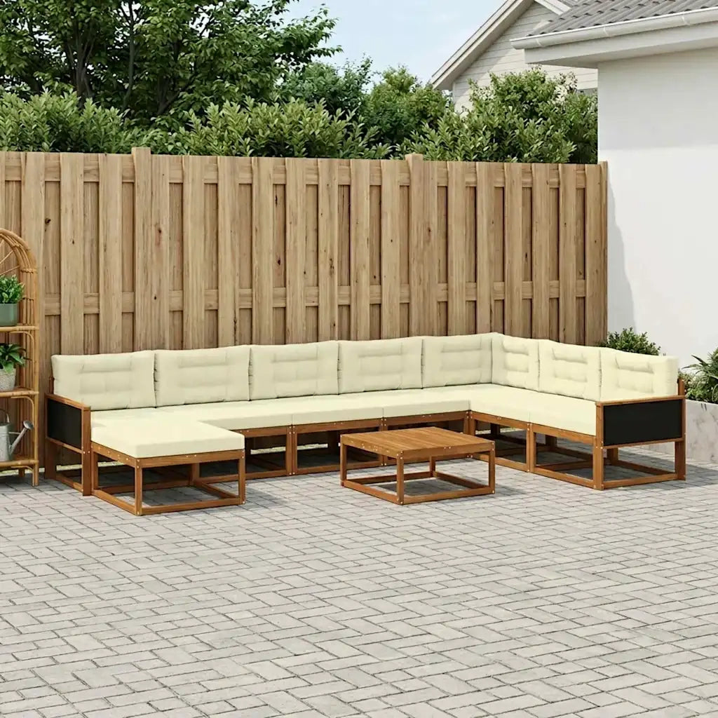 Set di divani da esterno 9 pcs Legno di Acacia Massello 3382813