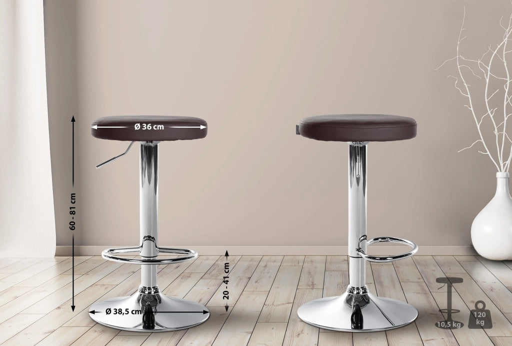 Barhocker Ponte Kunstleder chrom