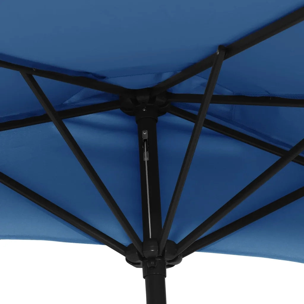 Ombrellone Balcone Palo in Alluminio Blu 300x155x223cm a Metà 312505