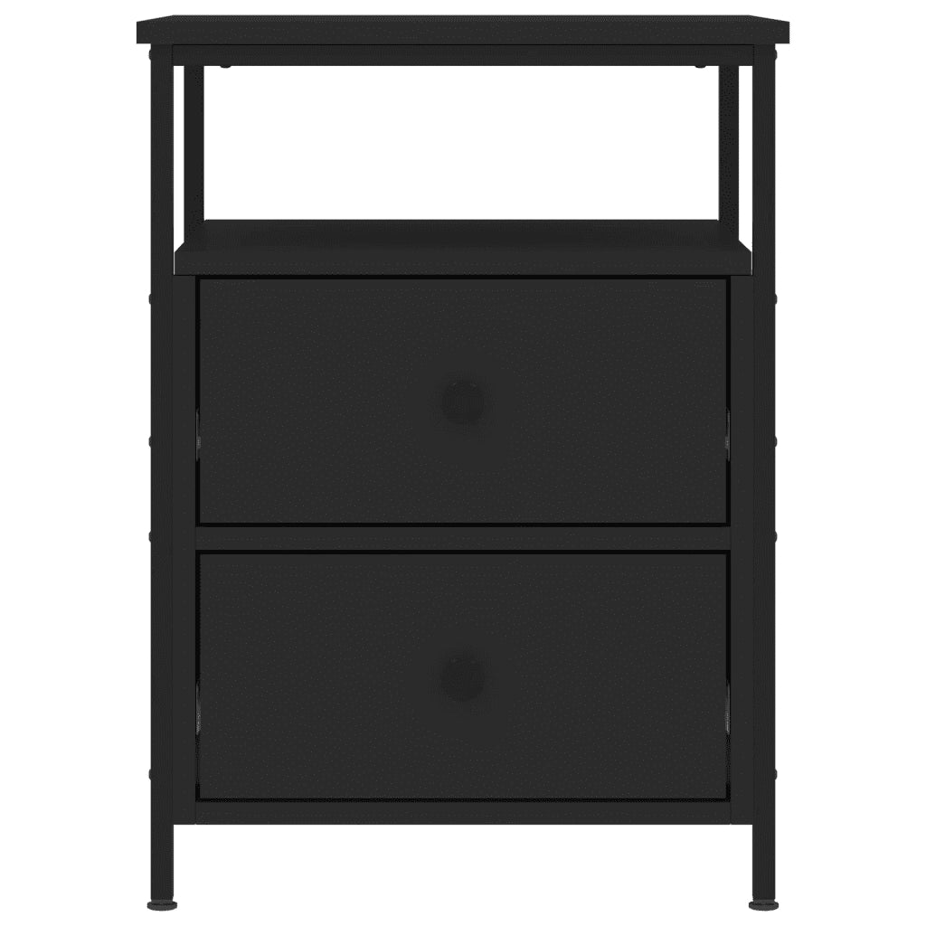 Comodino Nero 44x45x60 cm in Legno Multistrato 826003