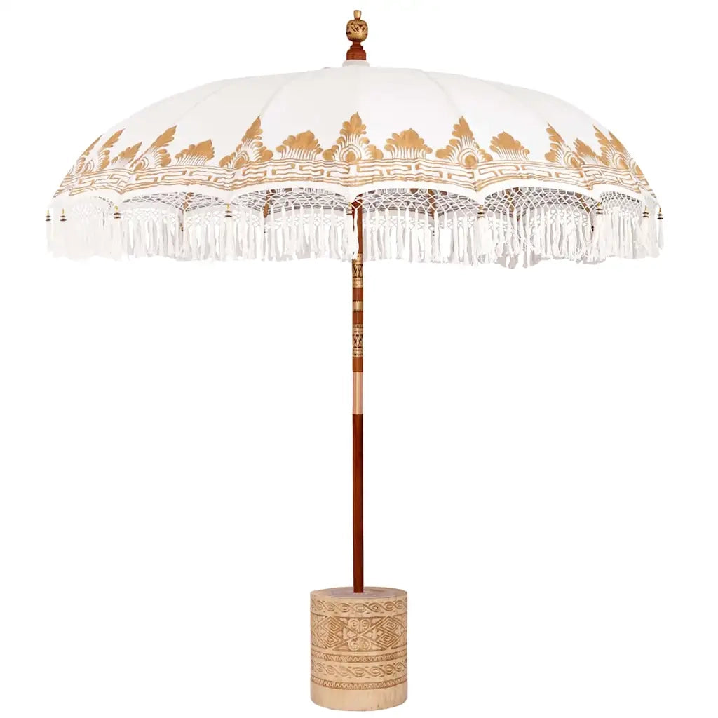 Parasol Balinese 260 Crema 210-220 cm Cotone e legno massello 3356886