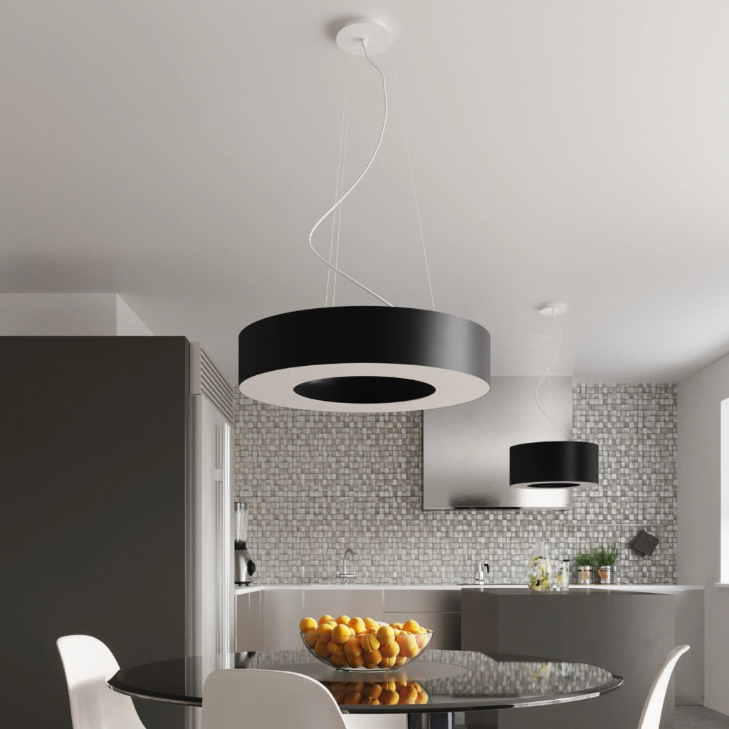 Lampada a sospensione tonda nera Ø50 5xE27 JOVIAN Pure Lume