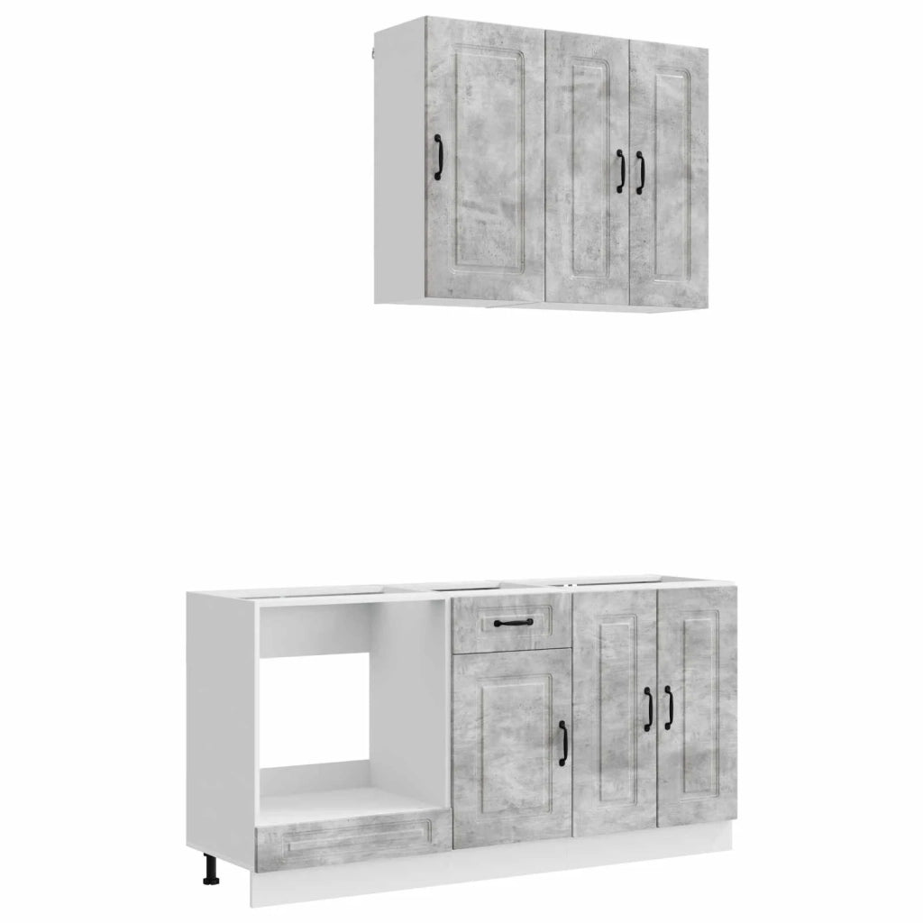 Unità Cucina KALMAR 5 pcs Grigio Cemento Legno ingegnerizzato 3438238
