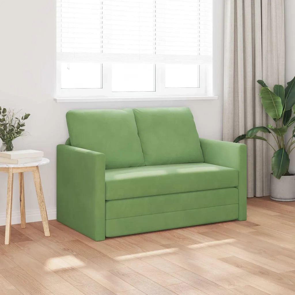 Divano letto Verde chiaro 204 x 122 x 60 cm Velluto 42007951