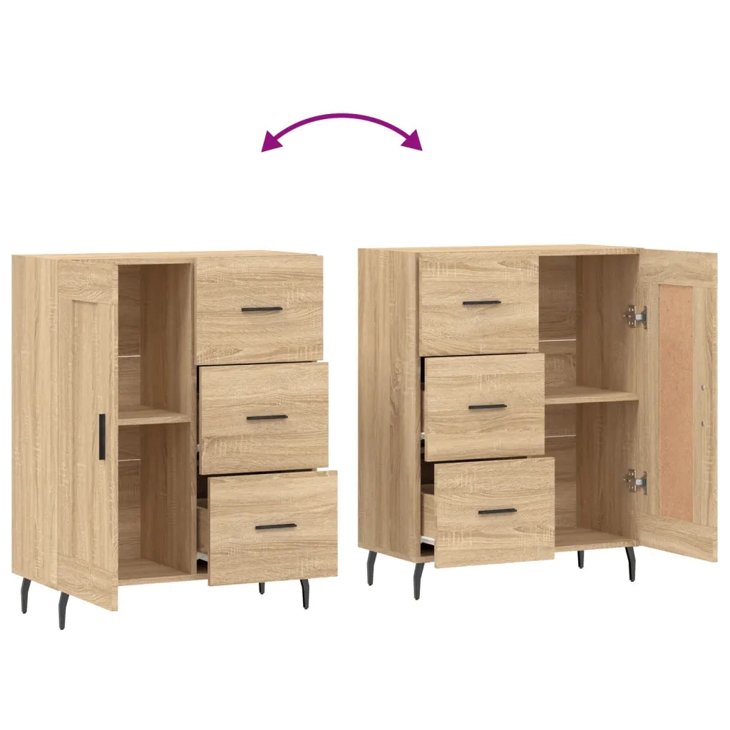 Credenza Rovere Sonoma 69,5x34x90 cm in Legno Multistrato 830279