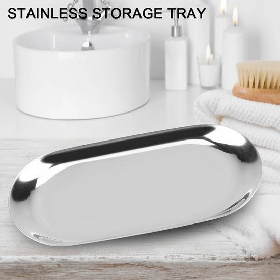 Organizzatore di gioielli elegante - Progettato per multifunzionalità - Fatto di acciaio inossidabile - Facile da pulire - Piccola cassetta - Tray di ripostiglio