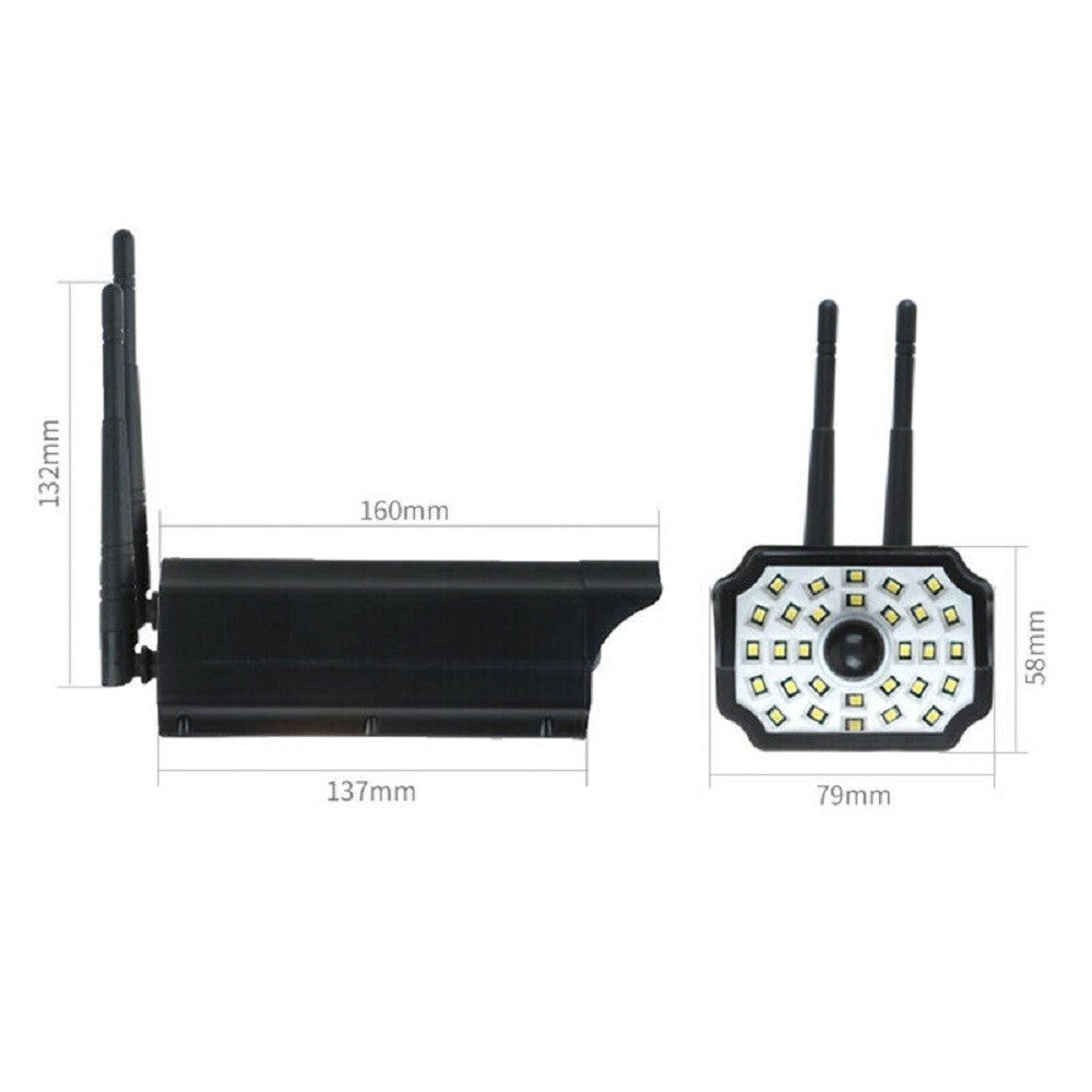 Trade Shop - Telecamera Finta Pannello Solare Con Sensore Di Movimento 30 Led Faretto 17549-3 -