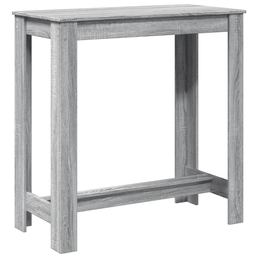 Tavolo da Bar Grigio Sonoma 102x50x103,5cm in Legno Multistrato