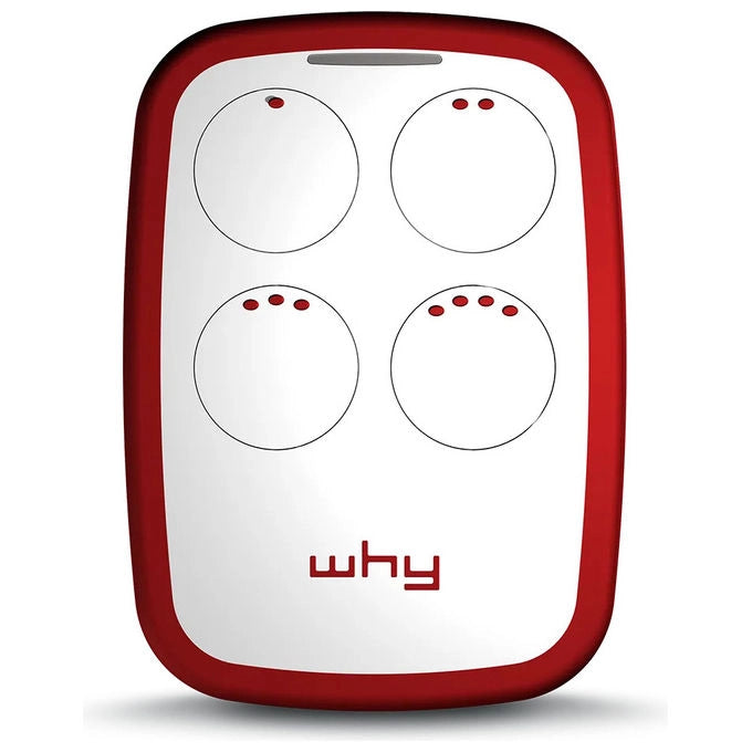 Sice 4791020 WHY EVO NOA Radiocomando Universale Multifrequenza 4 Tasti 286 868 MHz Rolling Code colore Rosso Granada
