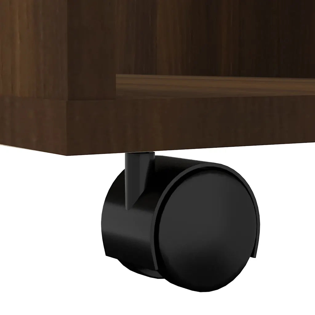 Armadietto con Ruote Rovere Marrone 60x53x72 cm in Legno 815971