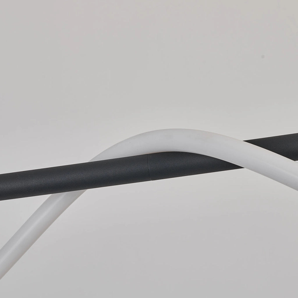 Lampada sospensione lineare 100cm nera LED 24W 4000K