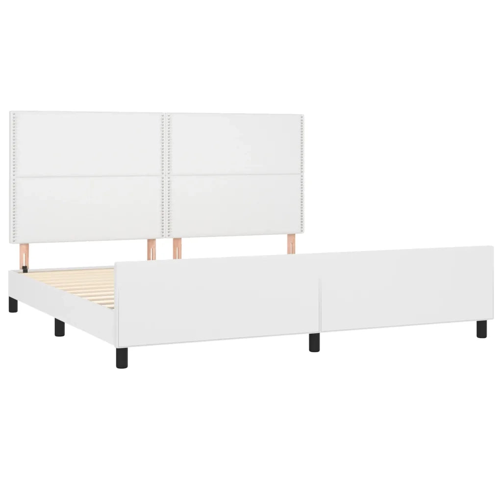 Giroletto con Testiera Bianco 200x200 cm in Similpelle cod mxl 63741