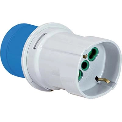 ADATTATORE SPINA BLUSCHUKO FME  2P+T 16A IP44