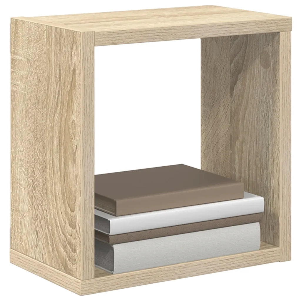 Mensole Parete a Cubo 2 pz Rovere Sonoma 26x15x26 cm 807034